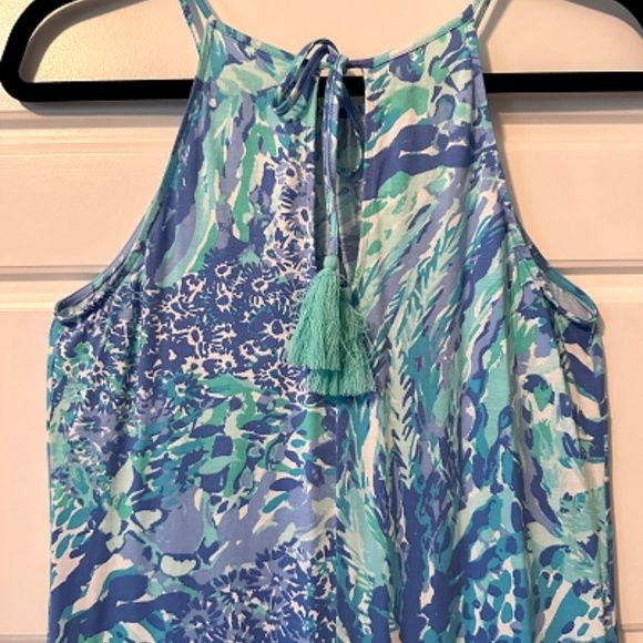 Lilly Pulitzer Margot Abstract Long Halter Dress, US size XS - Picture 6 of 7
